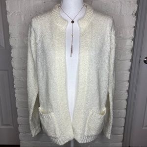 Susan Ess Cozy Open Front Cardigan Size M